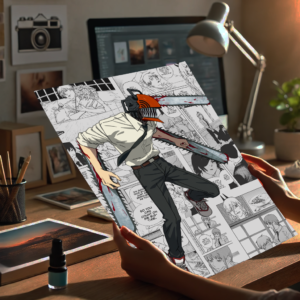 Denji Chainsawman Anime Manga Burst Poster