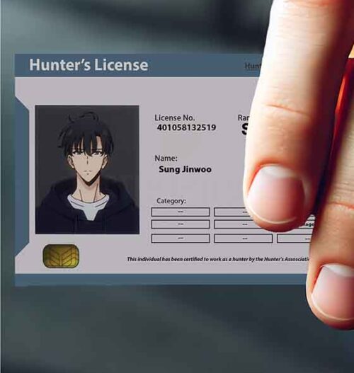 High Quality Waterproof Solo Leveling PVC ID Card