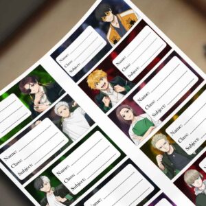12 Wind Breaker Anime name slip stickers