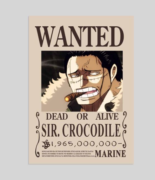 Sir Crocodile WANTED POSTER One Piece Bounty Posters