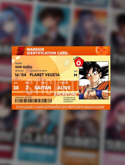 High Quality Waterproof DRAGON BALL Z PVC ID Card