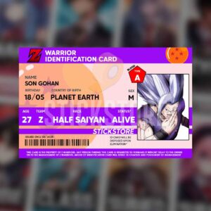 High Quality Waterproof DRAGON BALL Z Gohan Beast PVC ID Card