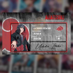High Quality Waterproof Itachi and Kakashi PVC ID Card