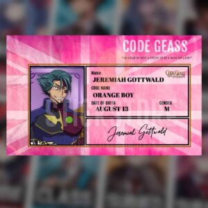 High Quality Waterproof Jeremiah Gottwald PVC ID Card