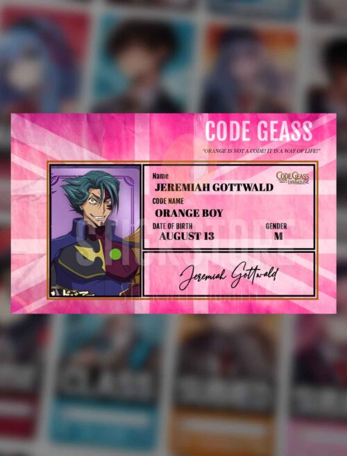 High Quality Waterproof Jeremiah Gottwald PVC ID Card