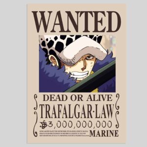 Trafalgar D Law WANTED POSTER One Piece Bounty Posters