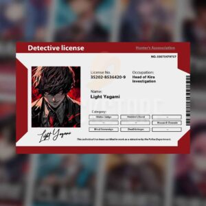 High Quality Waterproof Light Yagami PVC ID Card