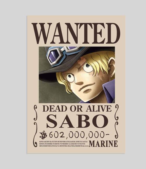 Sabo WANTED POSTER One Piece Bounty Posters