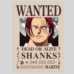 Shanks WANTED POSTER One Piece Bounty Posters