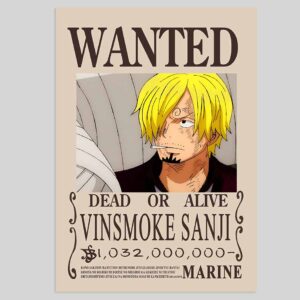 Vinsmoke Sanji WANTED POSTER One Piece Bounty Posters