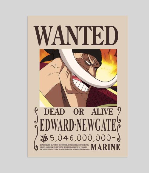 Edward Newgate Whitebeard WANTED POSTER One Piece Bounty Posters