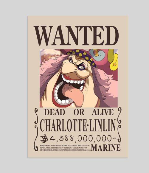 Charlotte LinLin Big Mom WANTED POSTER One Piece Bounty Posters