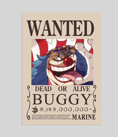 BUGGY WANTED POSTER One Piece Bounty Posters