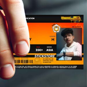 High Quality Waterproof Free Fire Custom PVC ID Card