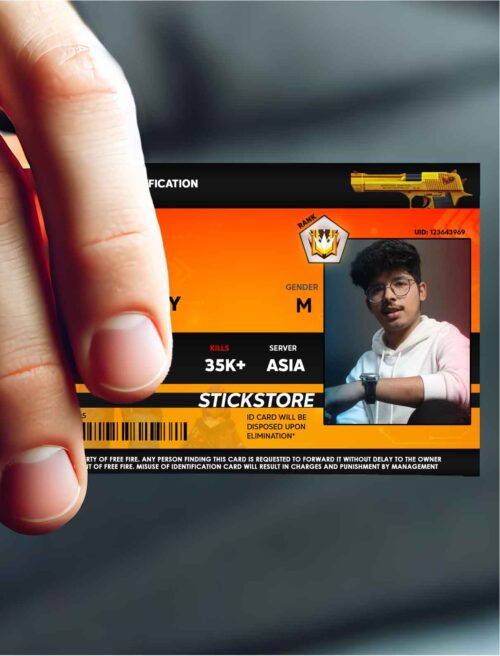 High Quality Waterproof Free Fire Custom PVC ID Card
