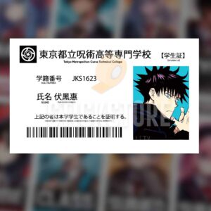 Megumi Fushiguro High Quality Waterproof Jujutsu Kaisen PVC ID Card