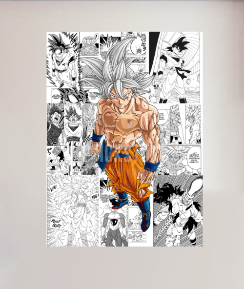 34.5 x 25.5 inches GOKU ULTRA Instinct BIG ADHESIVE POSTER