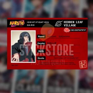 High Quality Waterproof Uchiha Itachi Shippuden PVC ID Card