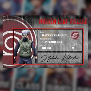 High Quality Waterproof Kakashi PVC ID Card