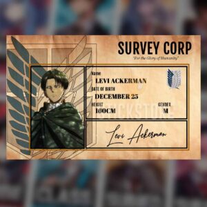 High Quality Waterproof Attack On Titan PVC ID Card