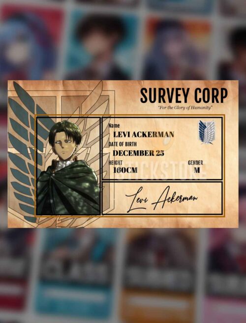 High Quality Waterproof Attack On Titan PVC ID Card
