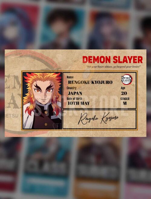 High Quality Waterproof Demon Slayer PVC ID Card