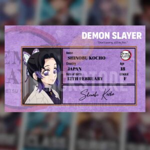 High Quality Waterproof Demon Slayer Shinobu Kocho PVC ID Card