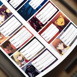 12 Solo Leveling Anime name slip stickers