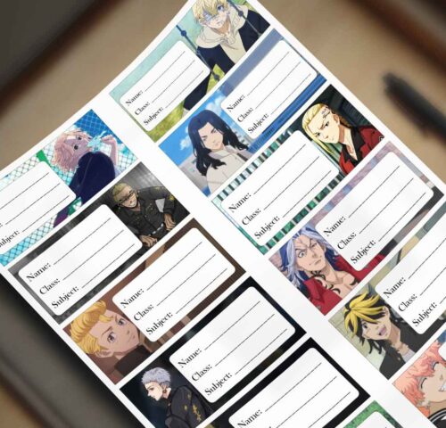 12 Tokyo Revengers Anime name slip stickers