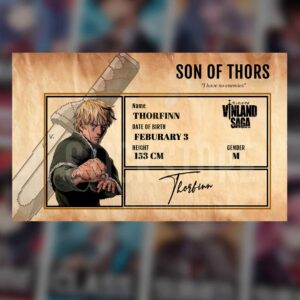 High Quality Waterproof Vinland Saga Thorfinn PVC ID Card