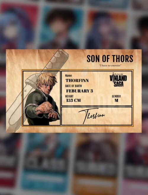 High Quality Waterproof Vinland Saga Thorfinn PVC ID Card