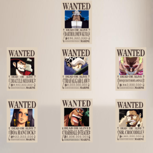7 Warlord of the Sea Self Adhesive One Piece Bounty Posters A4 and A5