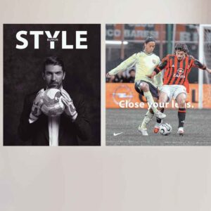 2 Footballers Posters Self Adhesive A4 and A5