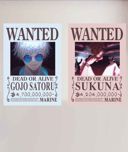 Jujutsu Kaisen Sukuna and Gojo Posters Self Adhesive A4 and A5