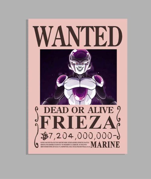 Black Frieza Wanted poster Dragon Ball Bounty Posters