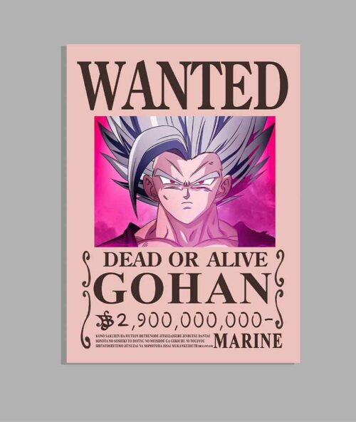 Gohan Beast Wanted poster Dragon Ball Bounty Posters