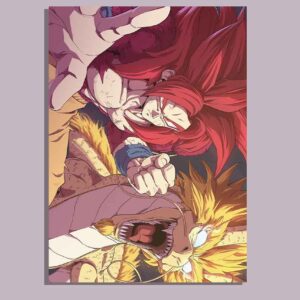Goku SS4 Daima with Super Dragon Wall Poster Dragon Ball