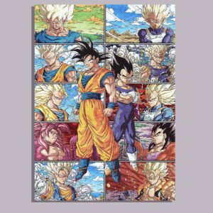Vegeta and Goku Rival Wall Poster Dragon Ball
