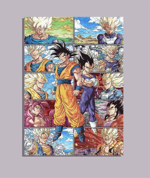 Vegeta and Goku Rival Wall Poster Dragon Ball
