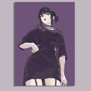 Goth Mikasa Ackerman Wall Poster