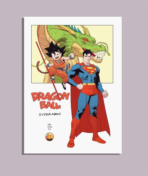 Superman and Goku Wall Poster Dragon Ball