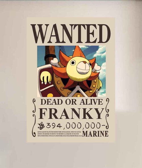 Franky WANTED POSTER One Piece Bounty Posters