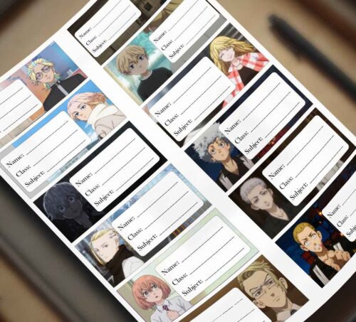 12 Tokyo Revengers Anime name slip Version 2 stickers