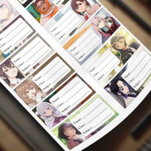 Anime Girl women Waifuu name slip stickers Version 2