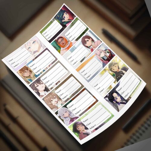 Anime Girl women Waifuu name slip stickers Version 2 - Image 2