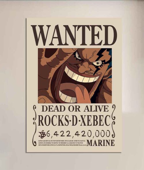 Rocks D Xebec (Davy) WANTED POSTER One Piece Bounty Posters