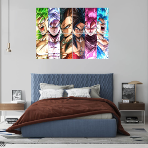 17 x 24 inches Dragon Ball Goku Broly Vegeta Black Vegito Split POSTER