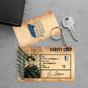 Levi Ackerman High Quality Waterproof Attack On Titan PVC Key Chain