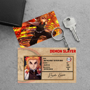 High Quality Waterproof Demon Slayer Rengoku Kyojuro PVC Key Chain