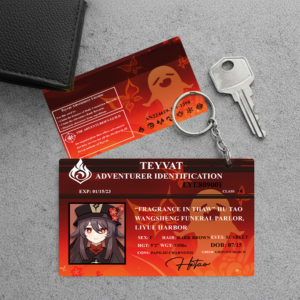 High Quality Waterproof Genshin Impact Hu Tao PVC Key Chain